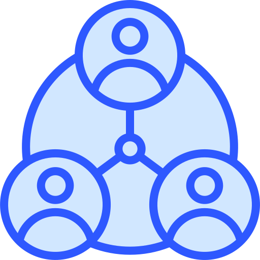 繋がり Generic Blue icon