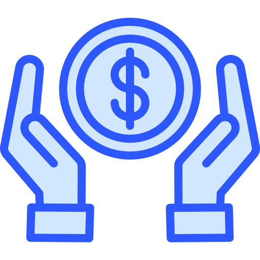 geld besparen Generic Blue icoon
