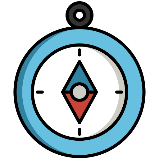 kompas Flaticons Lineal Color ikona
