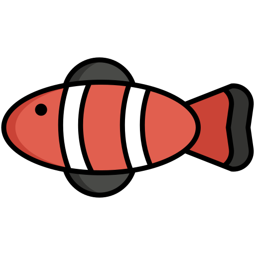 Рыбы Flaticons Lineal Color иконка