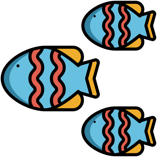 des poissons Flaticons Lineal Color Icône