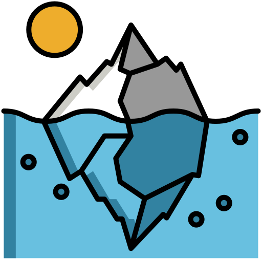 góra lodowa Flaticons Lineal Color ikona