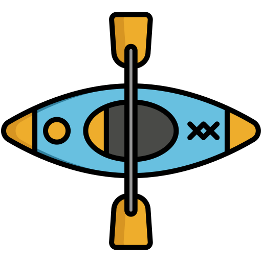 kajak Flaticons Lineal Color icon