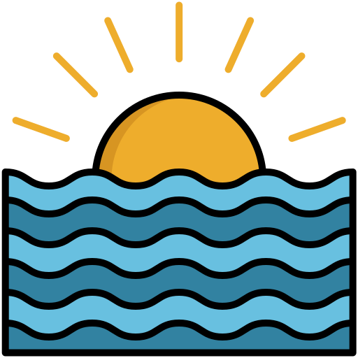 ocean Flaticons Lineal Color ikona