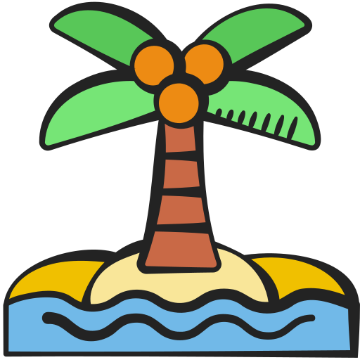 drzewo palmowe Generic Hand Drawn Color ikona