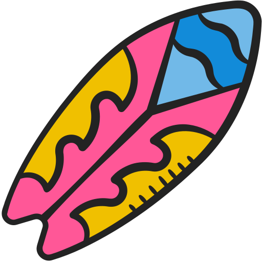 prancha de surfe Generic Hand Drawn Color Ícone