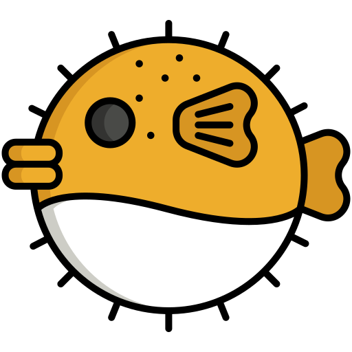 puffer Flaticons Lineal Color icon