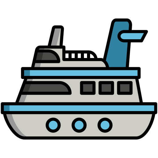 schiff Flaticons Lineal Color icon