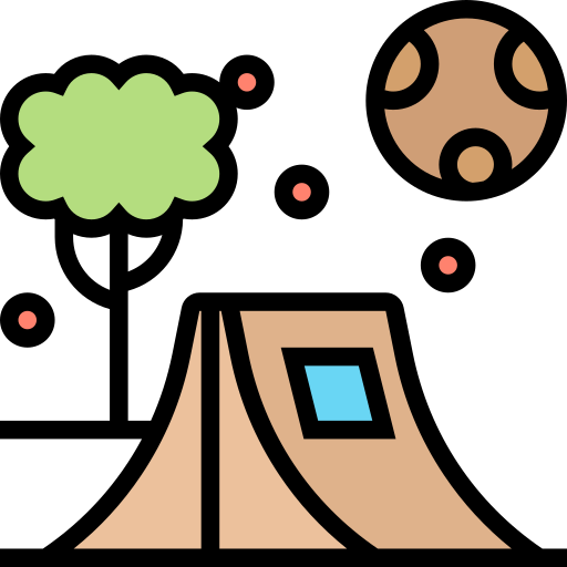 tenda da campeggio Meticulous Lineal Color icona
