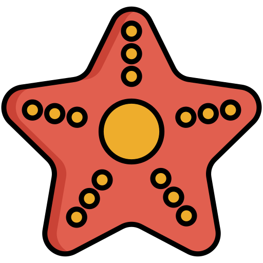 estrela do mar Flaticons Lineal Color Ícone
