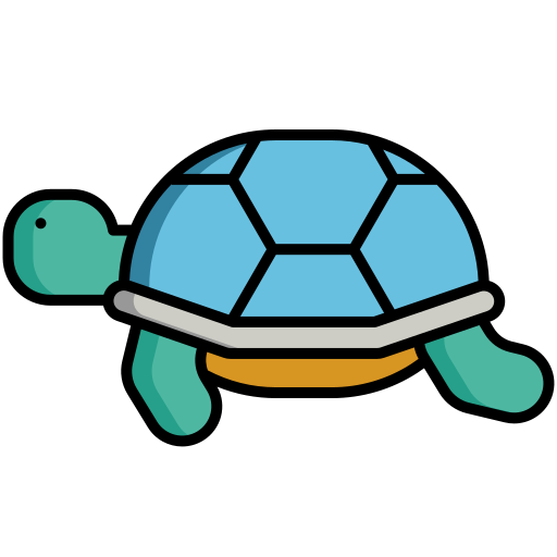 tartaruga Flaticons Lineal Color icona