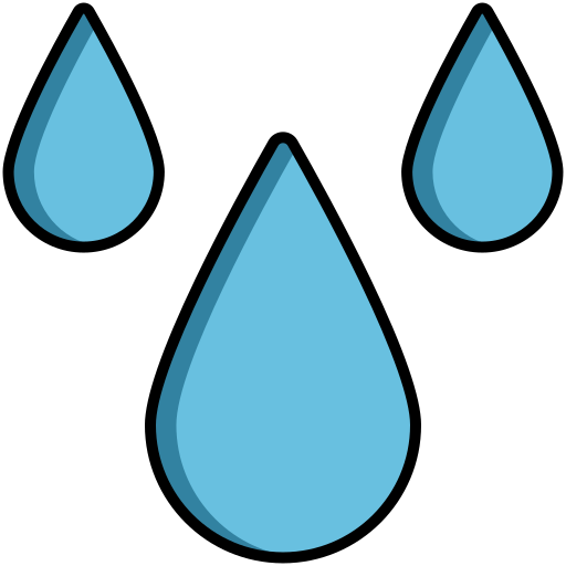 kropla wody Flaticons Lineal Color ikona