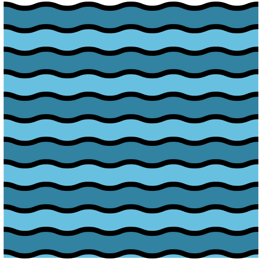 onde d'acqua Flaticons Lineal Color icona