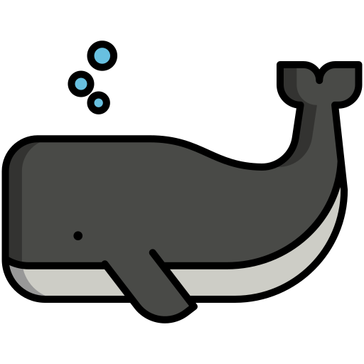 고래 Flaticons Lineal Color icon