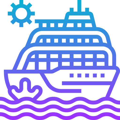 Cruise ship Meticulous Gradient icon
