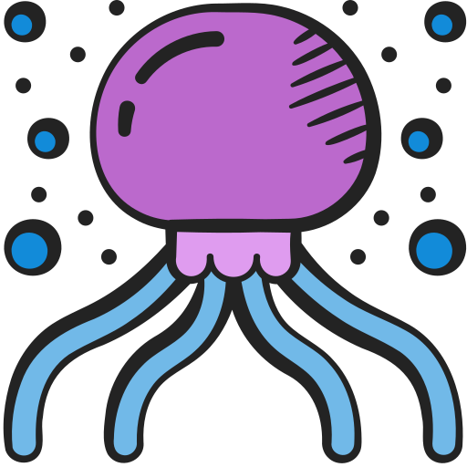 Jellyfish Generic Hand Drawn Color icon