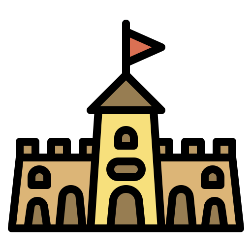 château de sable Generic Outline Color Icône