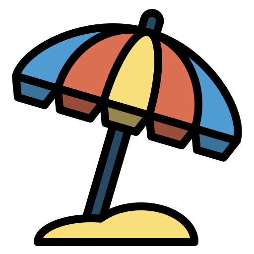 ombrellone Generic Outline Color icona