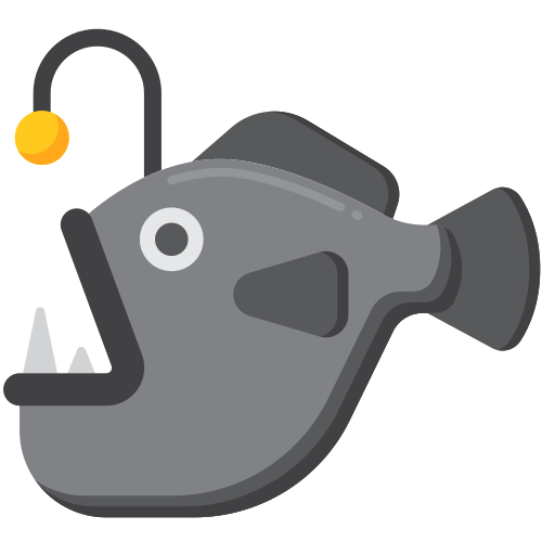 rana pescatrice Flaticons Flat icona