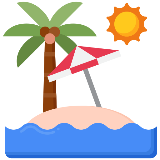 spiaggia Flaticons Flat icona