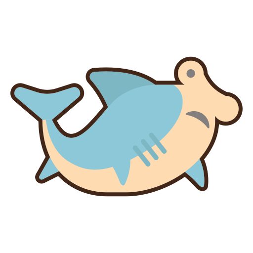 tiburón martillo Flaticons Lineal Color icono