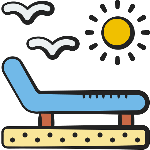 leżak Generic Hand Drawn Color ikona
