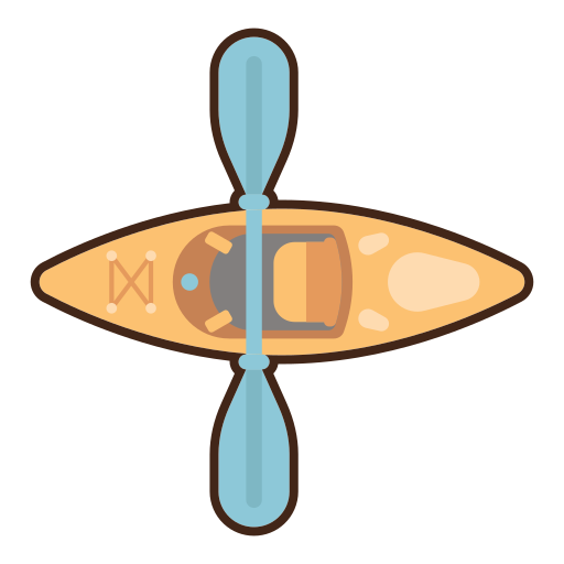 kajak Flaticons Lineal Color icon