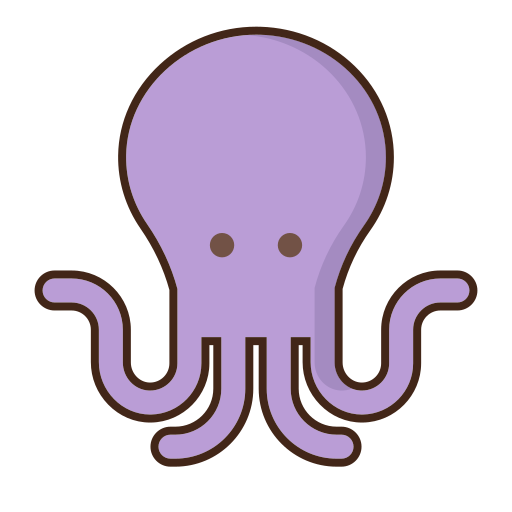 octopus Flaticons Lineal Color icoon