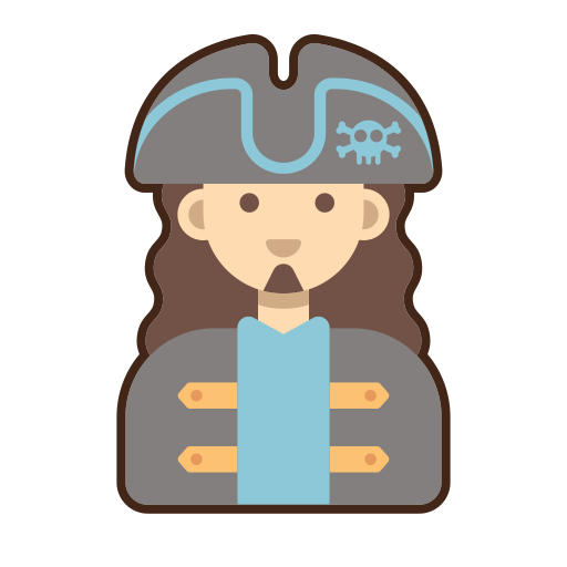 Pirates Flaticons Lineal Color icon