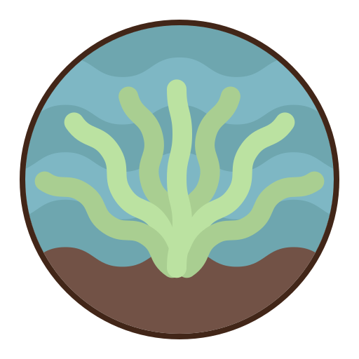 algas marinas Flaticons Lineal Color icono
