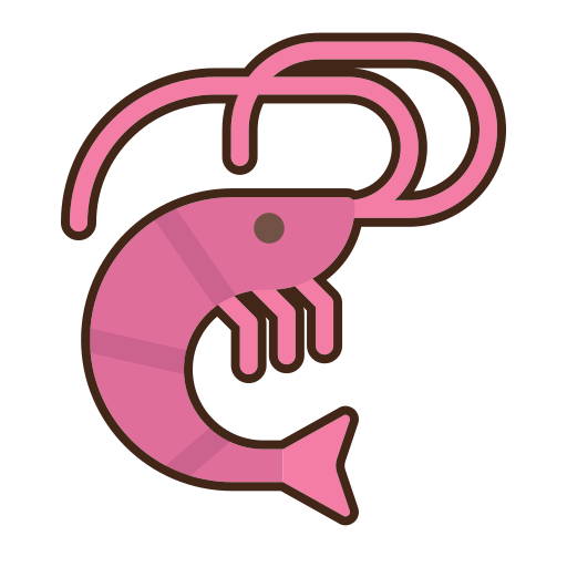 Shrimps Flaticons Lineal Color icon
