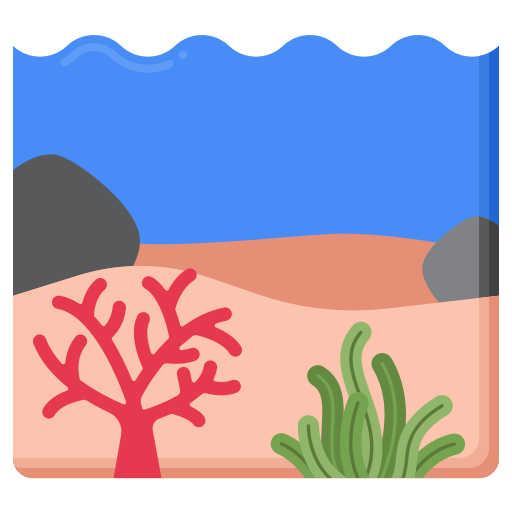dno morskie Flaticons Flat ikona