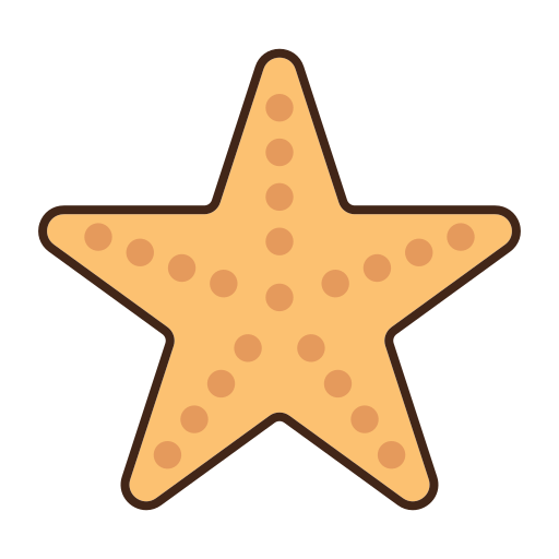 stella marina Flaticons Lineal Color icona