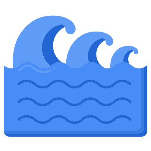 olas de agua Flaticons Flat icono