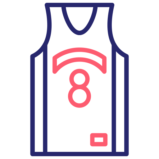 camiseta de baloncesto Generic Outline Color icono