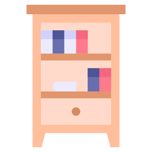 Bookcase Good Ware Flat icon