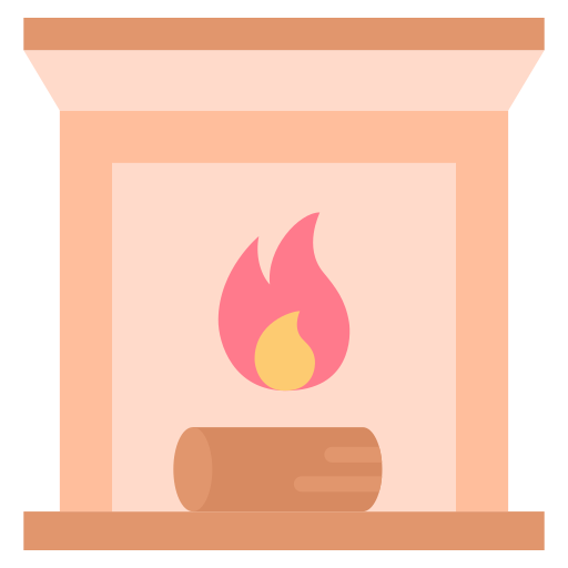 Fireplace Good Ware Flat icon