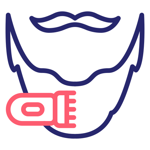 Beard trimming Generic Outline Color icon