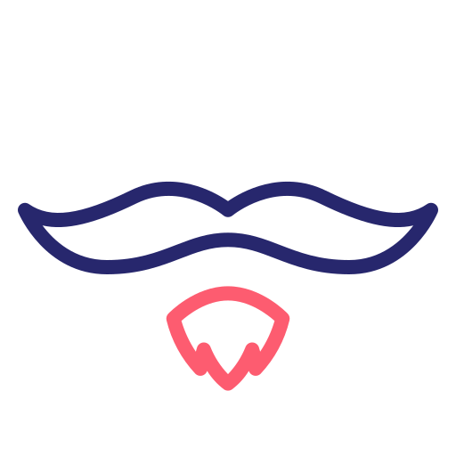 Mustache Generic Outline Color icon