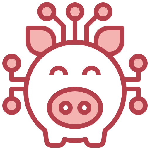 Piggy bank Surang Red icon
