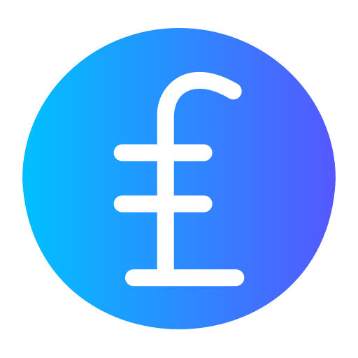 파운드 스털링 Generic Flat Gradient icon