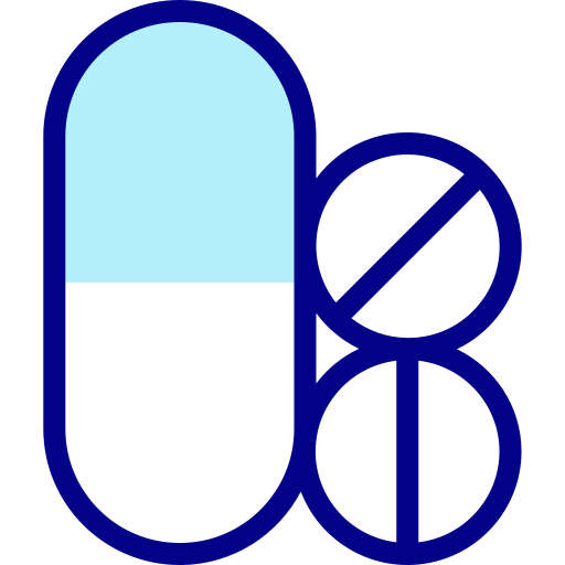 Pills Detailed Mixed Lineal color icon
