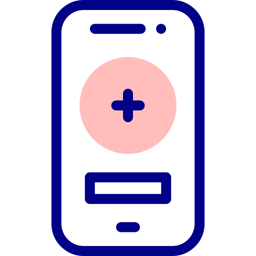 携帯電話 Detailed Mixed Lineal color icon
