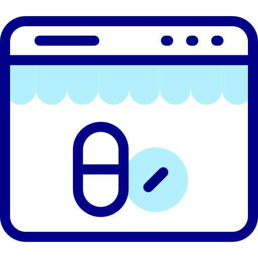 Online pharmacy Detailed Mixed Lineal color icon