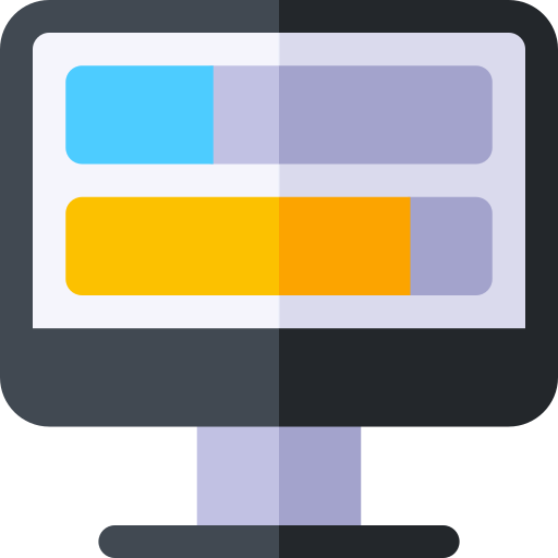 computer Basic Rounded Flat icona