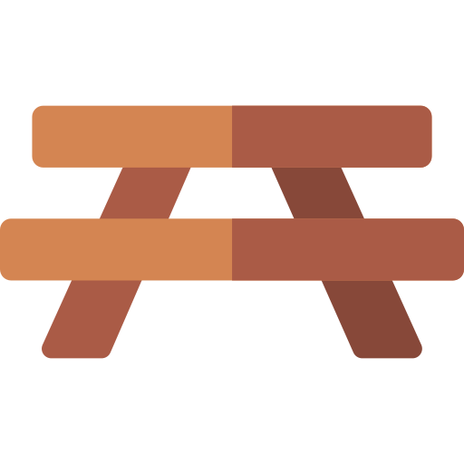 mesa de picnic Basic Rounded Flat icono