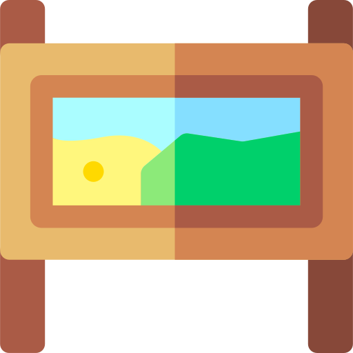 kaart teken Basic Rounded Flat icoon