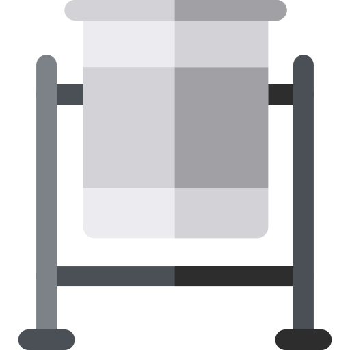 contenedor de basura Basic Rounded Flat icono