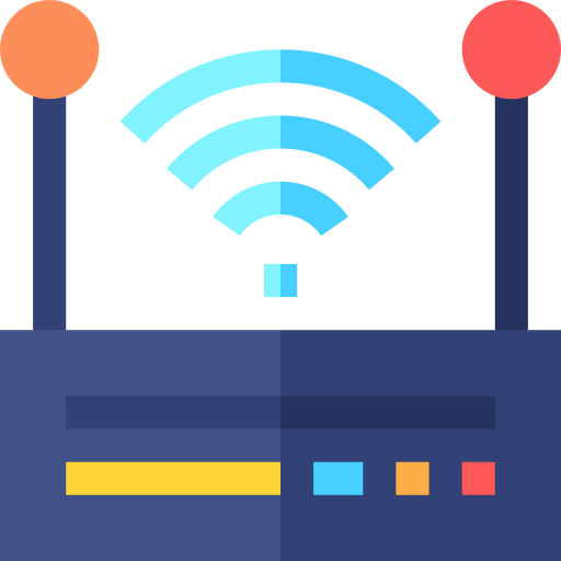 router wifi Basic Straight Flat ikona