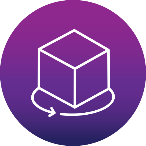 3d cube Generic Flat Gradient icon